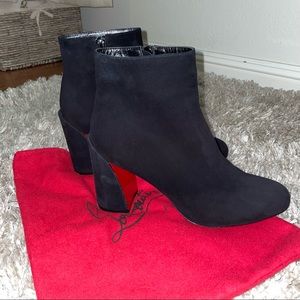 Christian Louboutin Turela 85mm Suede Ankle Boot
